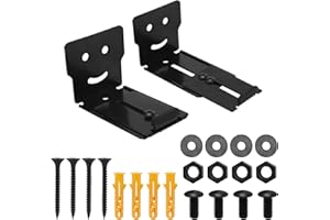 2pcs Soundbar Wall Mount Bracket for Samsung, LG, Floating Speaker Shelf Hold up to 110lbs, Depth Adjustable 3.15-4.7in Sound