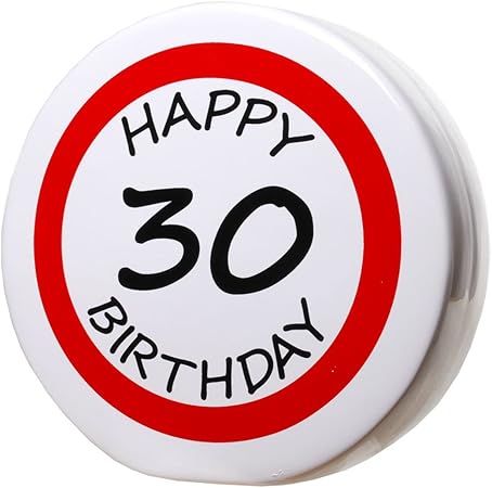 Tirelire D Anniversaire 30 Ans Panneau De Signalisation Rond Amazon Fr Cuisine Maison
