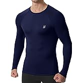 Twekfish Mens Compression Shirt Long Sleeve, Athletic Sports Base Layer Tops, Cold Weather Undershirt for Running Workout Gym