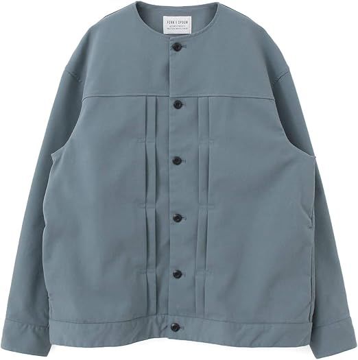 Amazon アーバンリサーチ ドアーズ ジャケット コート Fork Spoon ノーカラータックブルゾン メンズ Df14 17v040 Blue Gray 5 コート ジャケット 通販