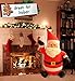 Christmas Inflatable 4 feet LED Lighted Waving Santa Electric Blow-Up Yard Party Decoration for Xmas Airblown Inflatable Outdoor Christmas Decoration for Indoor and Outdoor