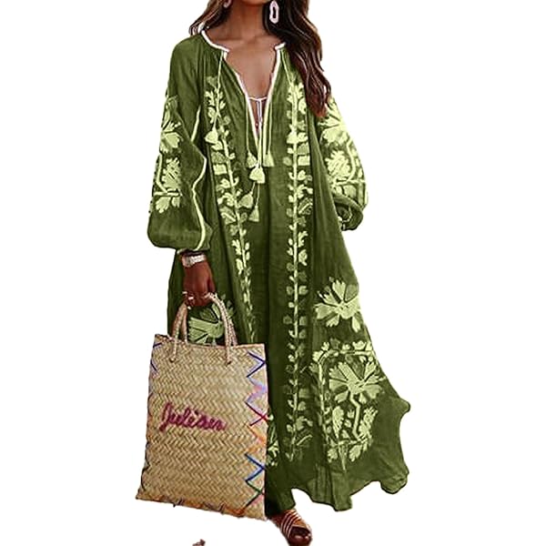 blue flowing beauty embroidered long sleeve midi dress Blue Flowing Beauty Long Sleeve Midi Dress main image 1