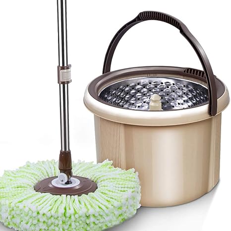Amazon スピンモップ 2つのマイクロファイバーモップパッドで洗えるフラット付き溶出ツーインワンマイクロファイバーモップとバケツシステム フロア モップ フロアワイパー オンライン通販