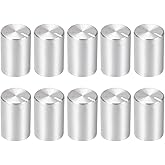 UXCELL 10pcs Potentiometer Knurled Shaft Silver Tone Aluminum 6mm Shaft Dia. Rotary Knob 10mmx15mm Volume Control Knob