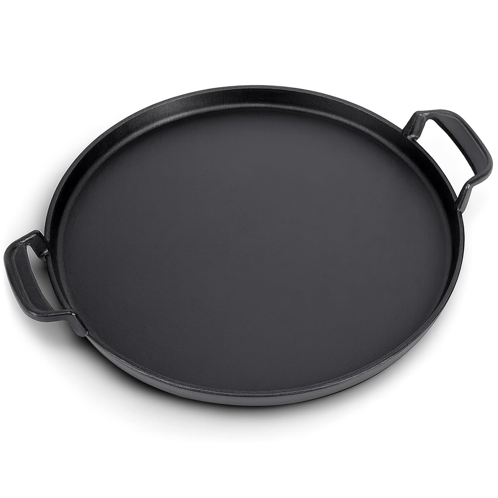 GFTIME 30.9CM Round Griddle for Weber 57CM Charcoal Grills, Weber Gourmet BBQ System, Cast Iron Charcoal Grill Griddle BBQ Part for Weber One-Touch Charcoal Grill, 1 Pack