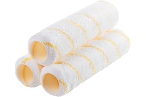 BATES CHOICE Bates- Paint Roller Covers, 9" x 3/8", 3 Pack, Yellow Stripes, Covers for Paint Rollers 9 Inch, 9 Inch Paint Roller Covers, Paint Roller Cover, Paint Roller Covers 9 Inch, Large Paint Roller Covers