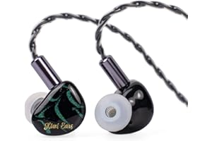 Linsoul Kiwi Ears Cadenza 10mm Beryllium Dynamic Driver IEM 3D Printed with Detachable Interchangeable Plug 0.78 2pin 3.5mm IEM Cable for Musician Audiophile (Green)