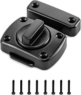 QWORK 2 Pack Rotate Bolt Latch Gate Latches Safety Door Lock Black view 2