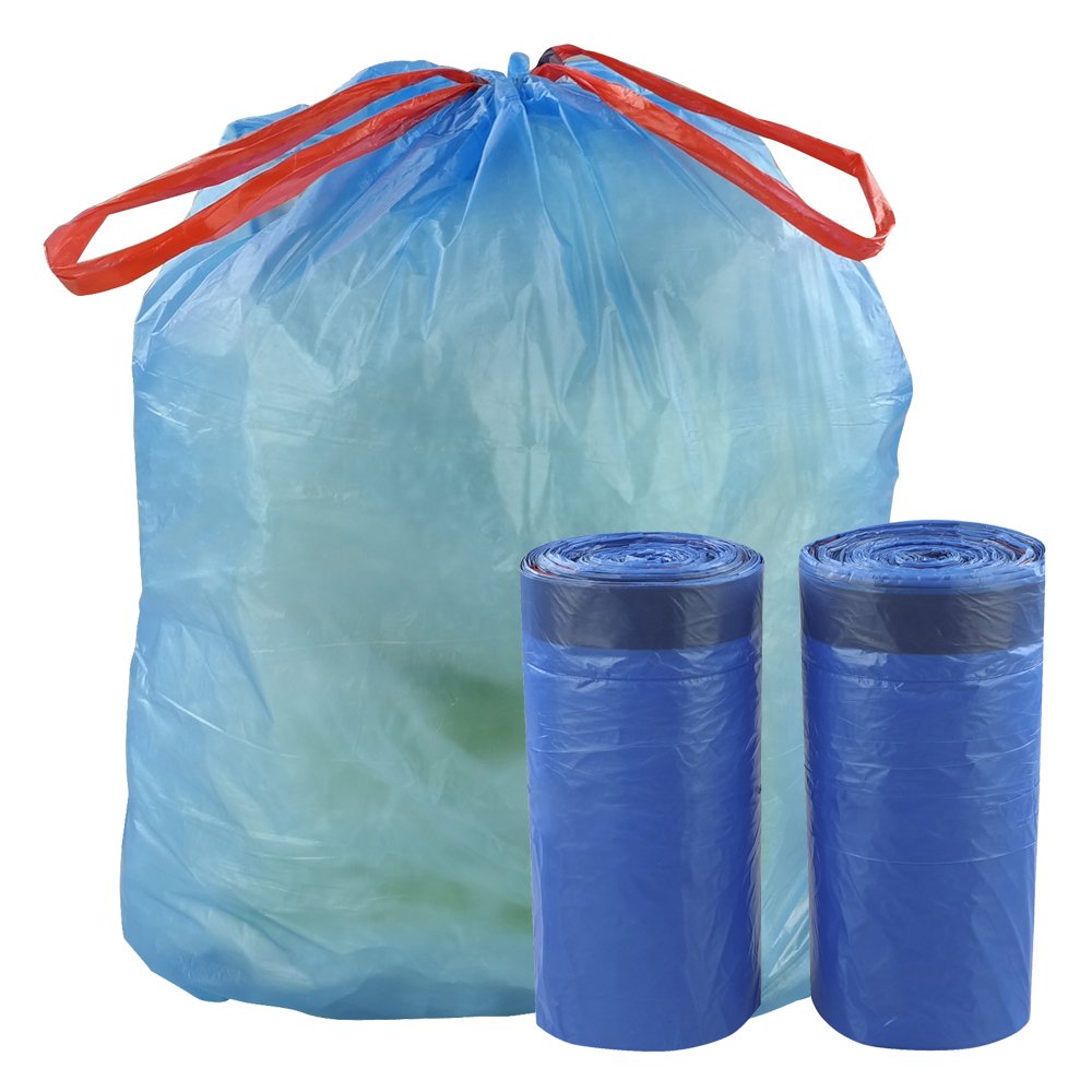Photo 1 of ***(USED/ UNKNOWN IF MISSING PARTS)***Fiaze 13 Gallon Drawstring Trash Bags, 200 Counts (Blue)