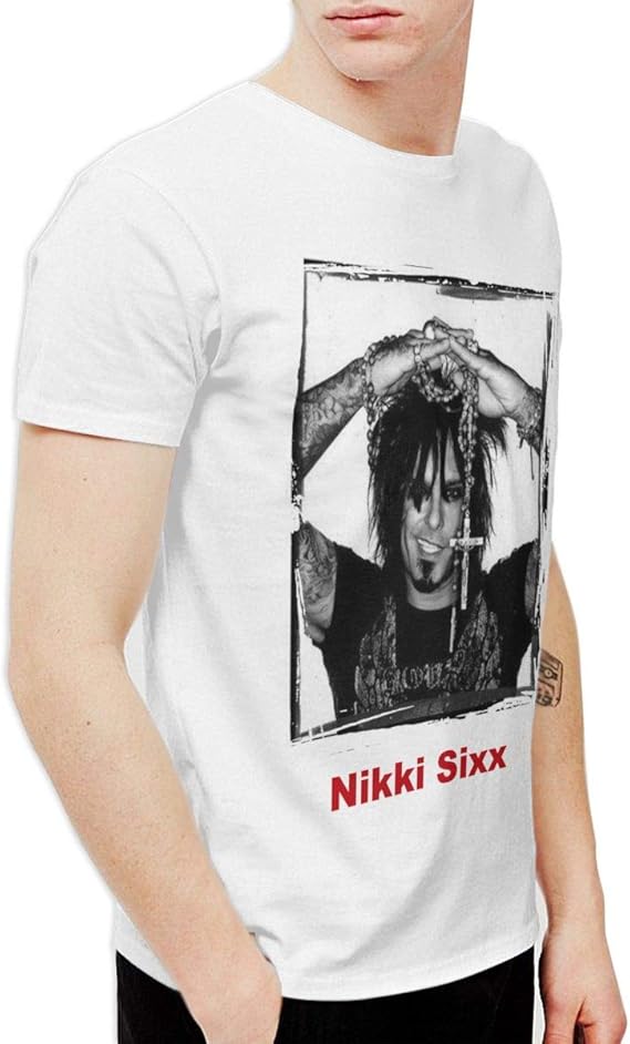 Amazon.com: GSV Nikki-Sixx Men's Short Sleeve T-Shirt White: Clothing