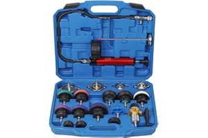 Wenzhon Radiator Pressure Tester Kit, Coolant Pressure Tester and Vacuum Refill Kit for Automotive Cooling System Water Tank Leakage Detection (Universal Fit 20PCS)