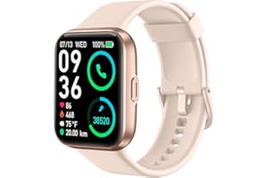 SKG Smart Watch for Men Women Android iPhone, with Alexa Built-in & Bluetooth Call(Answer/Make Call) 1.69" Fitness Tracker wi