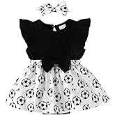 Chichoo Baby Girl Clothes Newborn Romper Dress Ruffle Sleeveless Bodysuit Infant Summer Outfit with Headband