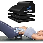 WANYIDA Lumbar Orthotic Traction Roll Device, Lower Back Stretcher for Pain relief, Back Traction for Lumbar Decompression, 3 Height Adjustable Lumbar Stretcher, Chiropractic