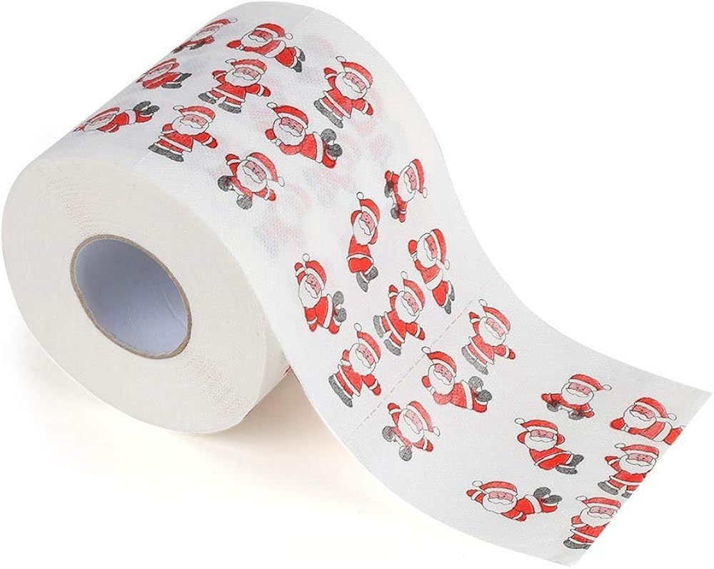 Shimigy_Home Santa Claus Bath Toilet Roll Paper Christmas Supplies Xmas Decor Tissue Roll