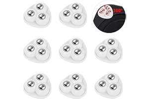 LARREL Small Appliance Rollers, 8 PCS Self Adhesive Appliance Wheels with 3 Ball Bearings 360°Swivel Appliances Slider Mini Caster Wheels for Kitchen Countertop Furniture Trash Can Storage Box (White)