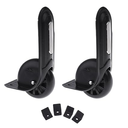 Street27 Couple of Luggage Repair Caster Wheels Replacement for Suitcase Black D005
