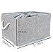 TheWarmHome Large Rectangular Fabric Storage Bin - Brown, Grey (Extra Large)