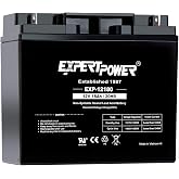 ExpertPower EXP12180-12V 18Ah / 20HR AGM Sealed Lead Acid 12V Battery for UPS Replacement, Rechargeable Small 12 Volt Batteries for Alarm Systems, Generator, Wheelchair, Solar Power, N&amp;B