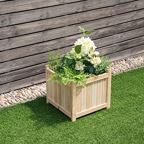 COSTWAY Blumenkasten Hochbeet Holz, Blumenbeet Blumentopf klappbar, Pflanzenbeete Blumentrog faltbar, Pflanzkasten… – Bild 3