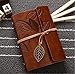Leather Writing Journal Diary Notebook, Alloyseed A6 Vintage PU Leather Cover Loose Leaf Journals Sketchbook Travel to Write in, Unlined Paper, 6 Inches, (Brown)