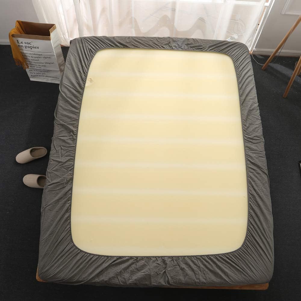 NTBAY Washed Cotton Fitted Sheet, Breathable and Hypoallergenic Deep Pocket Bed Sheet, King, Dark Grey: Home & Kitchen