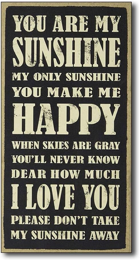 Amazon Com Tamengi You Are My Sunshine Rustic Wood Wall Art Home Family Decoration Design Plank Plaque Sign 5 X10 Home Kitchen