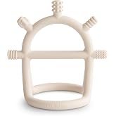 mushie Silicone Baby No-Drop Sensory Teether Toy (Shifting Sand)