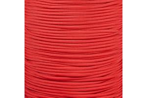 PARACORD PLANET 10 20 25 50 100 Foot Hanks and 250 1000 Foot Spools of Parachute 550 Cord Type III 7 Strand Paracord (Imperial Red 20 Feet)