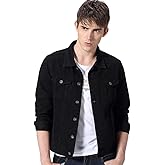 Idopy Men`s Casual Cowboy Rugged Jean Denim Biker Trucker Jacket