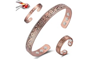 Vicmag Copper Magnetic Bracelet for Women Ultra Strength Magnetic Bracelets 99.9% Pure Copper Strong Magnets Gift Adjustable