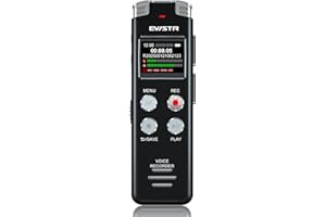 EVISTR 128GB Digital Voice Recorder Voice Activated Recorder with Playback - Upgraded Tape Recorder for Lectures, Meetings, Interviews, Audio Recorder USB Charge, MP3