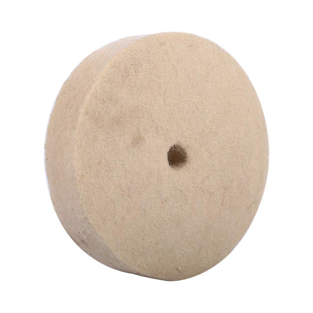Polishing wheel, round polishing wool soft felt, round, polishing disc, wool polishing wheel for cleaning metal, silver, gold, chrome, etc.