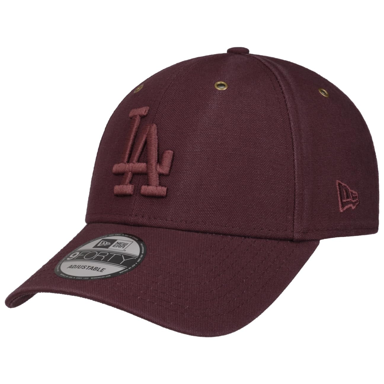 New Era Men's 940 MLB Los Angeles Dodgers Washed Canvas 9Forty Baseball Cap Dark Purple