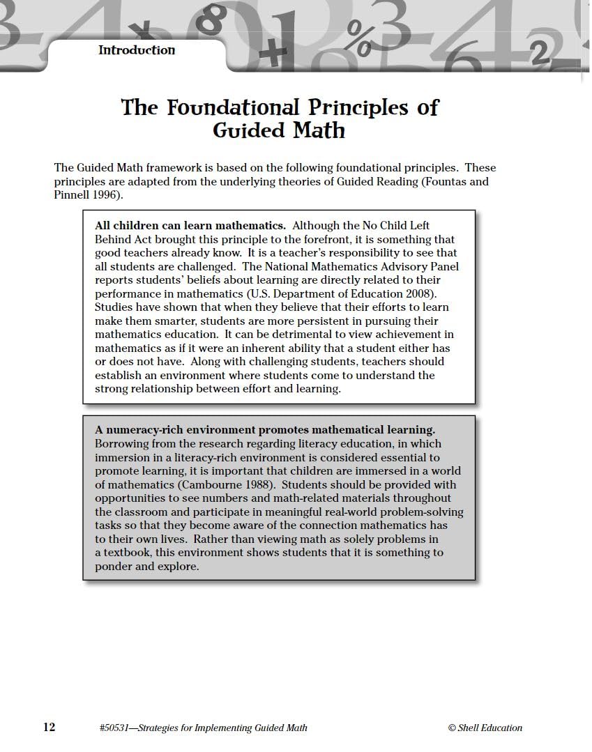 Strategies for Implementing Guided Math - Successfully Implement the 7 Elements of Guided Math in K-8th Grade Classrooms - Includes Digital resources, Sample lessons and Activities Strategies for Implementing Guided Math - Successfully Implement the 7 Elements of Guided Math in K-8th Grade Classrooms - Includes Digital resources, Sample lessons and Activities Ring-bound Kindle