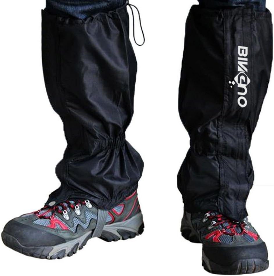 BINGUO® Waterproof Gaiters Unisex Double Sealed Velcro Zippered Closure Snow Legging Gaiters for Any Outdoor Activities
