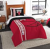 The Northwest Company Officially Licensed NBA Chicago Bulls Soft & Cozy 5-Piece Twin Size Bed in a Bag Set