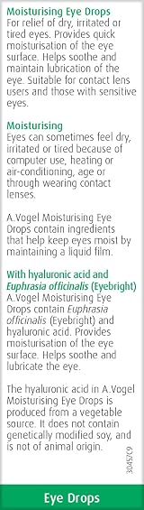 A.Vogel Moisturising Eye Drops 10ml Eyewear Euphrasia Hyaluronic Acid view 6