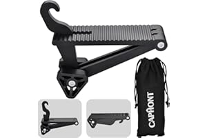 Car Door Step, CAPHONT Foldable Door Hook Step Pedal for Roof, Supports Both Feet Universal Fit Roof Rack Door Step, Easy Access to Rooftop for Most Car, SUV, Truck, Max Load 400 lbs -Black