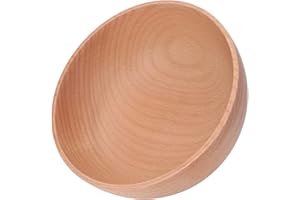 Saluaqui Ellingers Agatized Wood Bowl Sheboygan Round Wooden Serving Bowl Made of Premium Beech Wood for Salad Fruit Dips Sna