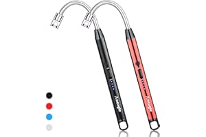 Aneagle Candle Lighter Rechargeable 2 packs Electric Arc Lighter for Candles with Led Battery Display Screen and Long Flexible Neck USB are Applied to Light Candle Cooking Fireworks Flame