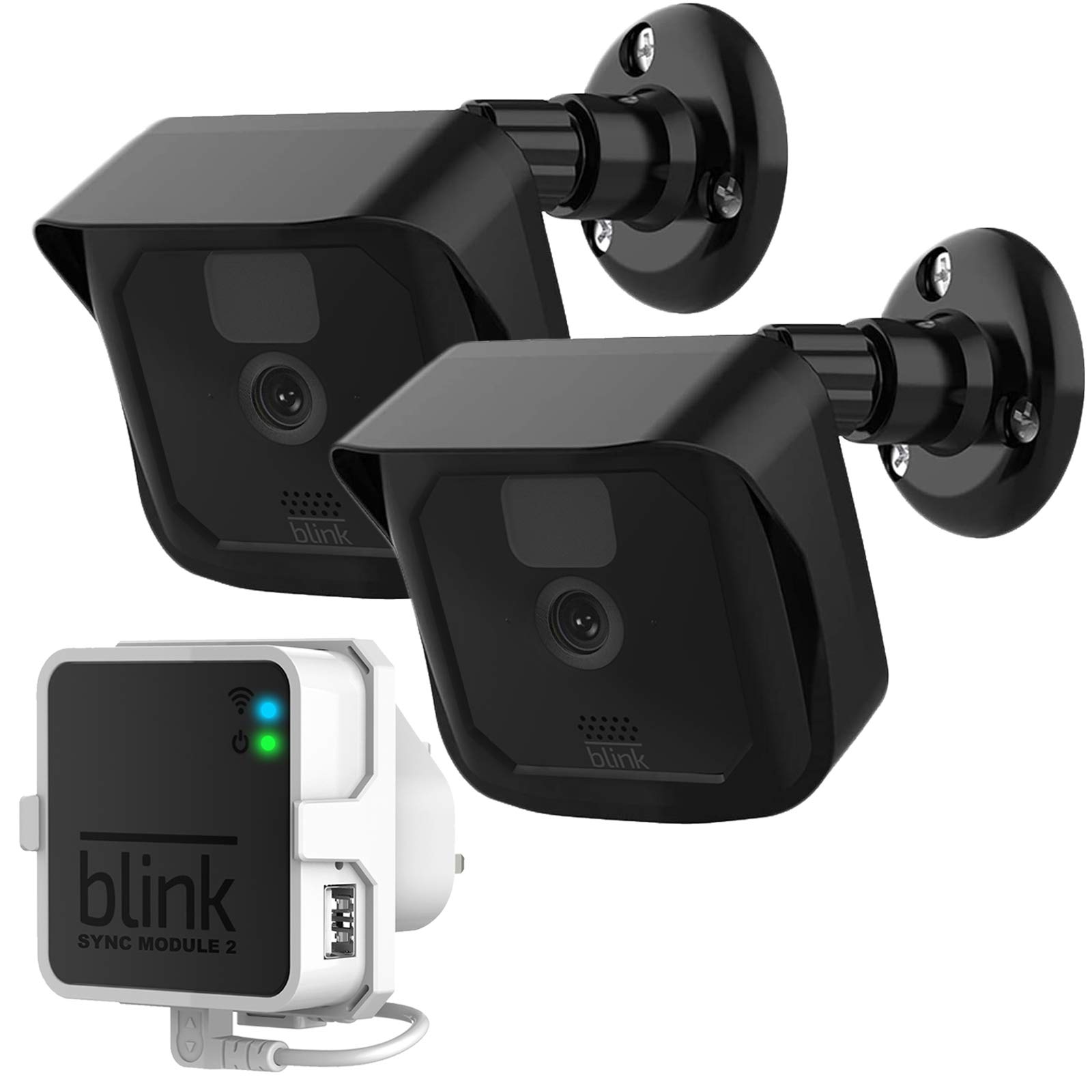 Blink Camera Mount(ONLY MOUNT), 2 Pack Plastic Cover/Bracket with Blink Sync Module Outlet Wall Mount for Blink Outdoor/Indoor Cameras Security System (Blink 2+1)