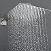 Esnbia Luxury Rain Shower Systems Wall Mounted Shower Combo Set with High Pressure 12 Inch Square Rain Shower Head and Handheld Shower Faucet Set Brushed Nickel