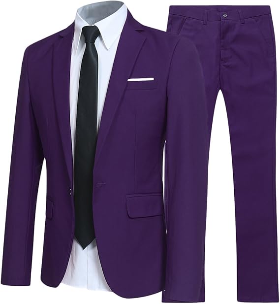 Amazon Co Jp スーツ メンズ 白 夏 結婚式 ビジネス 大きいサイズ スタイリッシュ オシャレ 二つボタン 二次会用 6xl パープル 服 ファッション小物