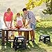 Acko 2 Pack 16 Inches Super Strong Folding Step Stool for Adults, Kitchen Stepping Stools, Garden Step Stool Black