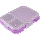Bentgo Pop Replacement Tray with Cover, 4 Compartments, BPA-Free | 5-Cup Capacity, Adjustable Divider, Microwave &amp; Dishwasher Safe, Kids 8+ &amp; Teens (Periwinkle/Pink)