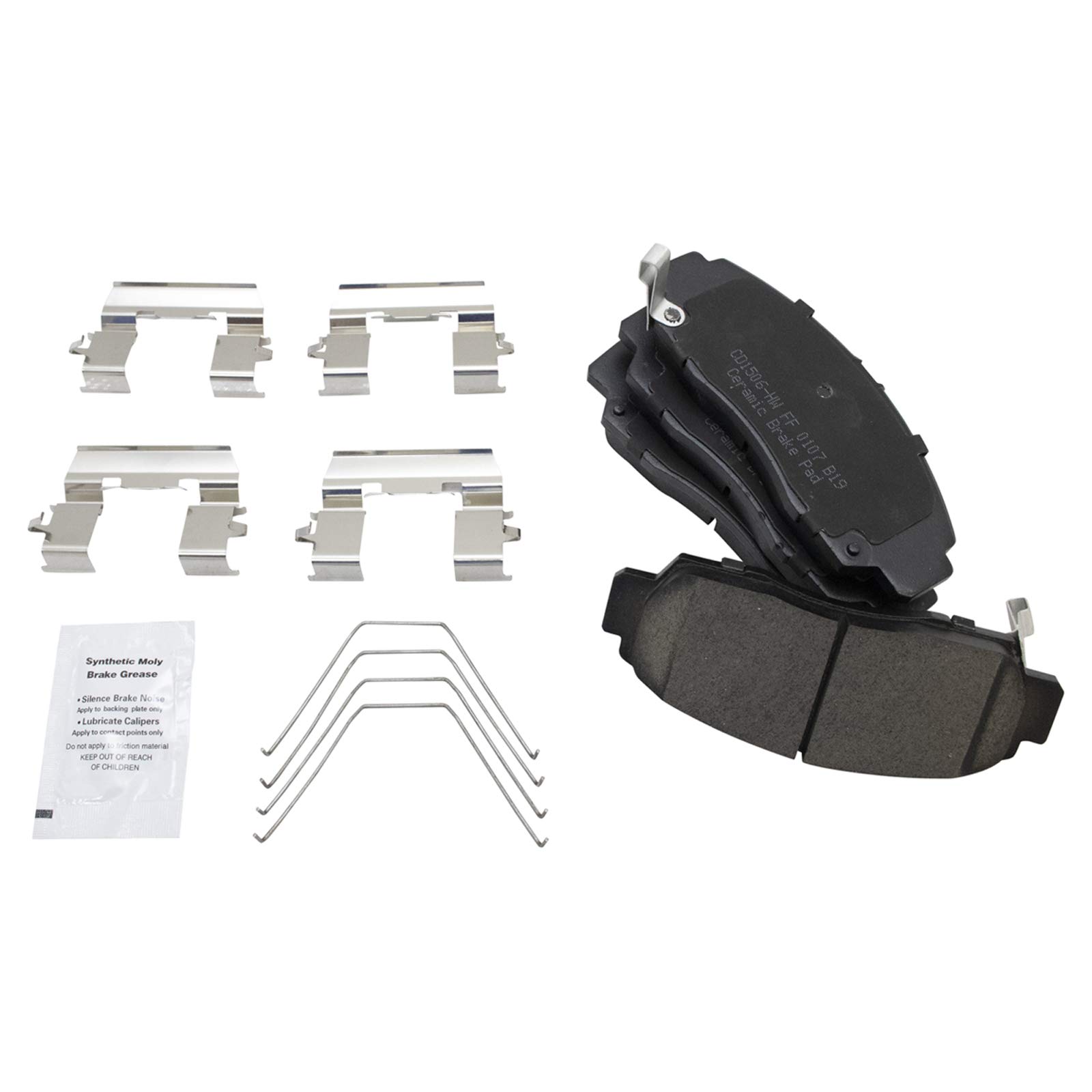 TRQ Front Brake Pads Ceramic Compatible with