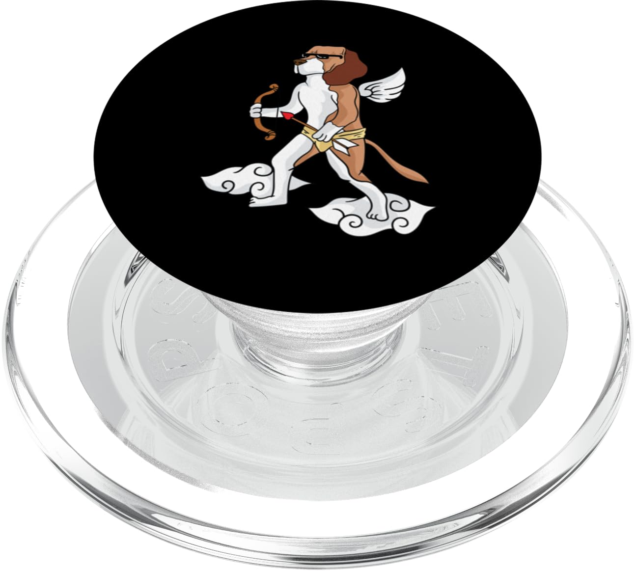 Cupid Beagle Dog Lovers Heart Dogs Puppy Valentines Day PopSockets PopGrip for MagSafe