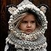 Be Nice Winter Kids Warm Knitted Hat Scarf Earflap Hood Hat Scarves Skull Caps with Ears (Gray) by Be-Nice