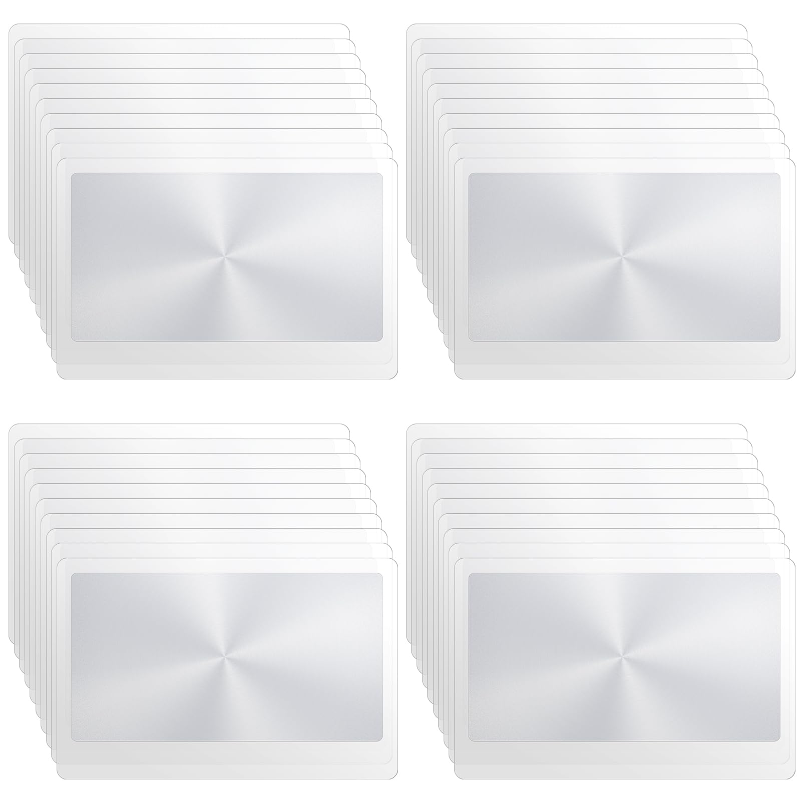 Photo 1 of 200Pcs Wallet Magnifiers Credit Card Size Magnifiers Rectangle Magnifying Glass Sheets Fresnel Lens Pocket Magnifier Sheets Plastic Magnify Lens Bookmark for Reading Aid Jewelry Inspection 3.3"x2.2"